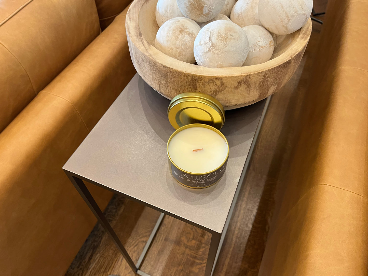 Brown Sugar & Sweet Potato | Limited Edition Wooden Wick Candle Metal Tin